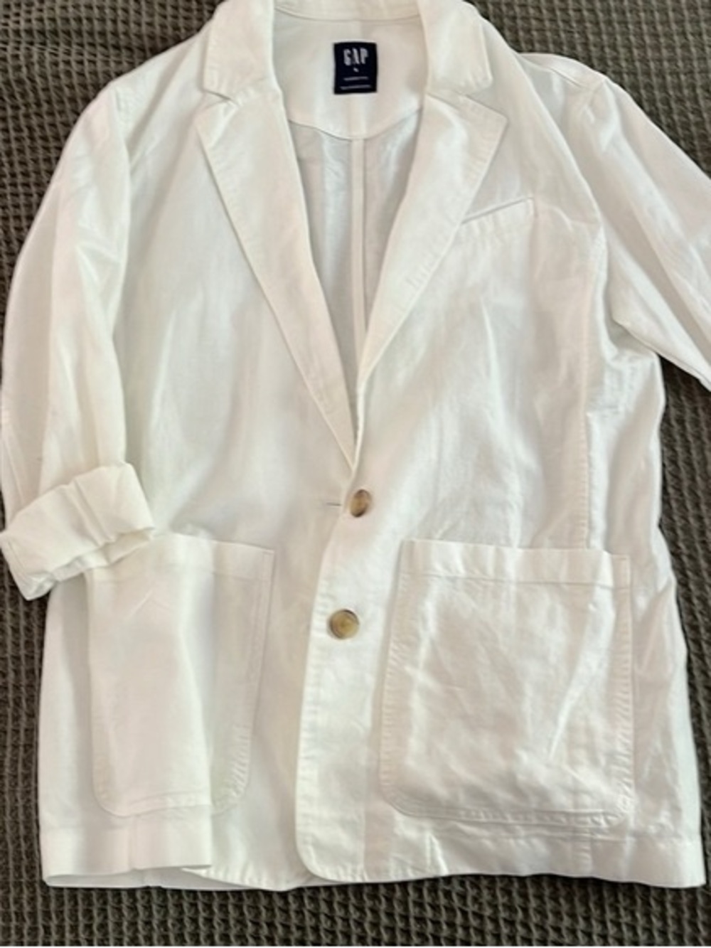 GAP White Single-Breasted Women's Blazer